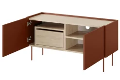 DESIN RTV 120 2D1SZ - ceramic red / dąb nagano
