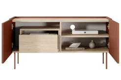 DESIN RTV 120 2D1SZ - ceramic red / dąb nagano