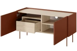 DESIN RTV 120 2D1SZ - ceramic red / dąb nagano