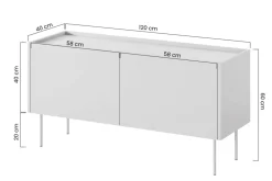 DESIN RTV 120 2D1SZ - czarny mat / dąb nagano