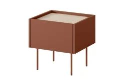 DESIN SZAFKA NOCNA 45 1SZ - ceramic red / dąb nagano