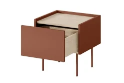 DESIN SZAFKA NOCNA 45 1SZ - ceramic red / dąb nagano