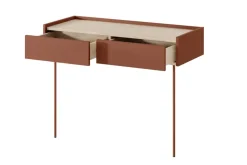 DESIN TOALETKA/KONSOLA 2SZ - ceramic red / dąb nagano
