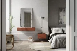 DESIN TOALETKA/KONSOLA 2SZ - ceramic red / dąb nagano