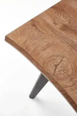 DICKSON stół rozkładany 120-180/80 cm, blat - naturalny, nogi - czarny (2p=1szt)1 sztuka