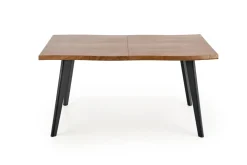 DICKSON stół rozkładany 120-180/80 cm, blat - naturalny, nogi - czarny (2p=1szt)1 sztuka