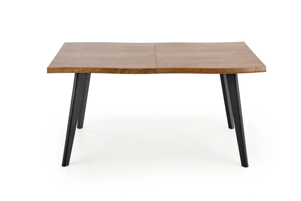DICKSON stół rozkładany 120-180/80 cm, blat - naturalny, nogi - czarny (2p=1szt)1 sztuka