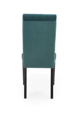 DIEGO 2 krzesło czarny / tap. velvet pikowany Pasy - MONOLITH 37 (ciemny zielony) (1p=2szt)1 sztuka