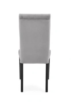 DIEGO 2 krzesło czarny / tap. velvet pikowany Pasy - MONOLITH 85 (jasny popiel) (1p=2szt)1 sztuka