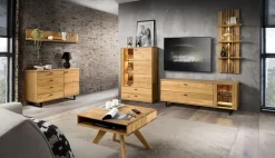 Drewniany panel wiszący z półkami DEKORT Tramonto Typ 33