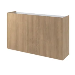 Duża komoda z półkami i oświetleniem LED dąb scandi Lenart Easy EA-01 5D