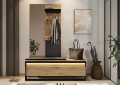 Duża szafka na buty Lenart Quant QG-04 dąb artisan