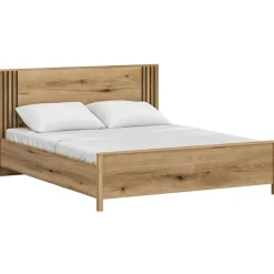 Duże łóżko ryflowane 160cm Mebelbos HELIX