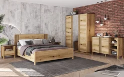 Duże łóżko ryflowane 160cm Mebelbos HELIX