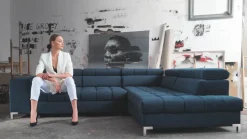 Duży narożnik rozkładany w stylu nowoczesnym Arte