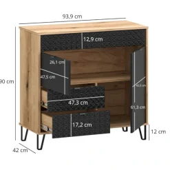 Dwudrzwiowa komoda z szufladami Bellano 2D2S