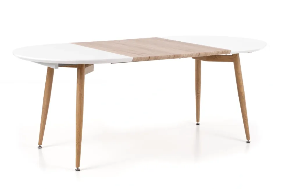 EDWARD stół rozkładany biały / dąb san remo (2p=1szt)1 sztuka