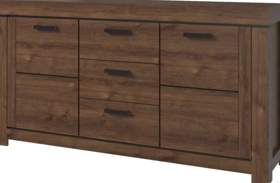 Elegancka duża komoda do salonu Brass 2d3s