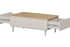 ELIVO ŁAWA 100 2SZ - cashmere / dąb olejowany / nogi cashmere