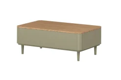 ELIVO ŁAWA 100 2SZ - eukaliptus / dąb baltic dune / nogi eukaliptus