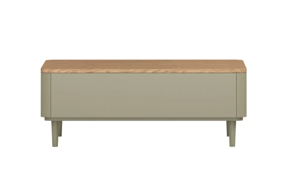 ELIVO ŁAWA 100 2SZ - eukaliptus / dąb baltic dune / nogi eukaliptus
