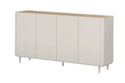 ELIVO KOMODA 200 4D - cashmere / dąb olejowany / nogi cashmere