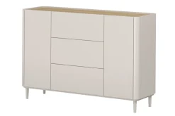 ELIVO KOMODA 150 2D3SZ - cashmere / dąb olejowany / nogi cashmere