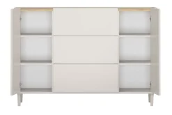 ELIVO KOMODA 150 2D3SZ - cashmere / dąb olejowany / nogi cashmere