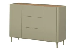 ELIVO KOMODA 150 2D3SZ - eukaliptus / dąb baltic dune / nogi eukaliptus