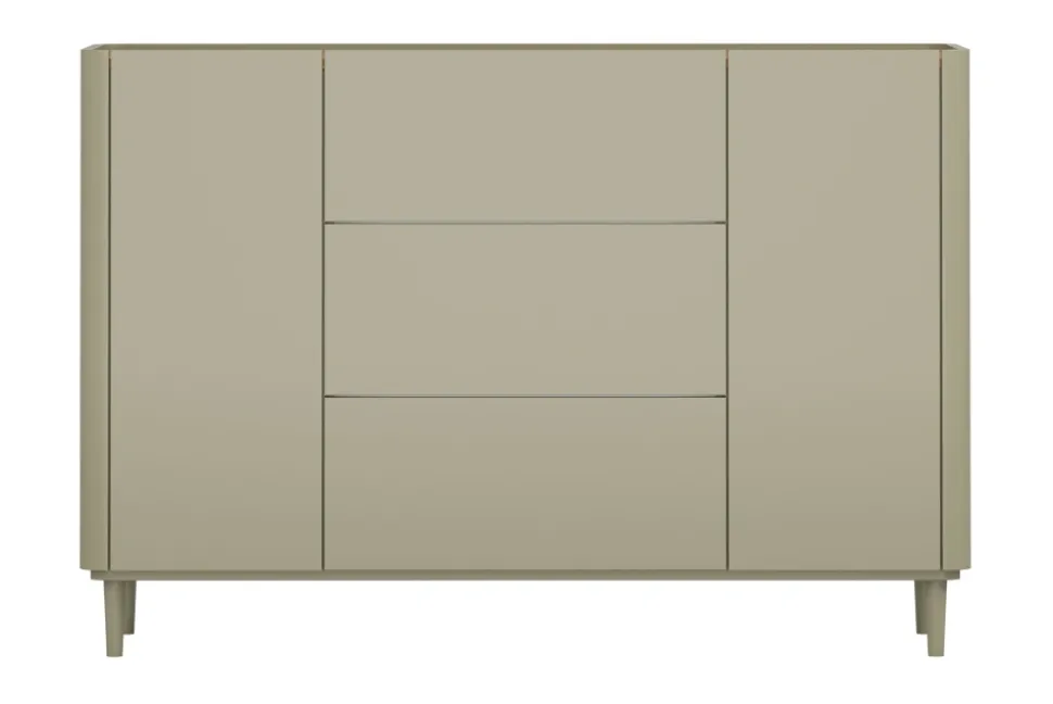 ELIVO KOMODA 150 2D3SZ - eukaliptus / dąb baltic dune / nogi eukaliptus