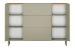 ELIVO KOMODA 150 2D3SZ - eukaliptus / dąb baltic dune / nogi eukaliptus
