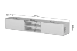 ELIVO RTV 220 1K1SZ - cashmere / dąb olejowany