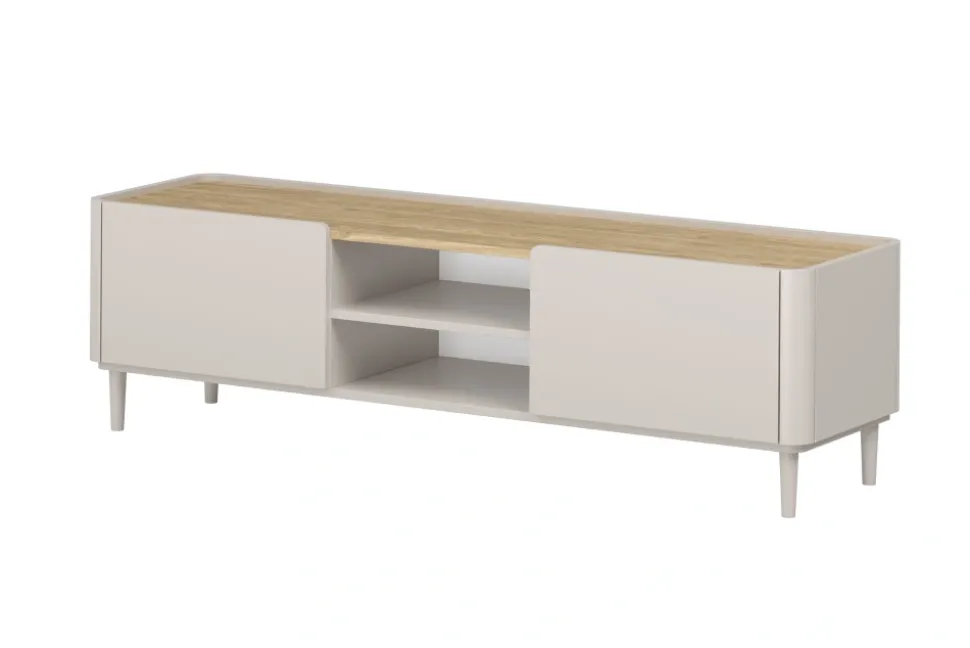 ELIVO RTV 170 1K1SZ - cashmere / dąb olejowany / nogi cashmere