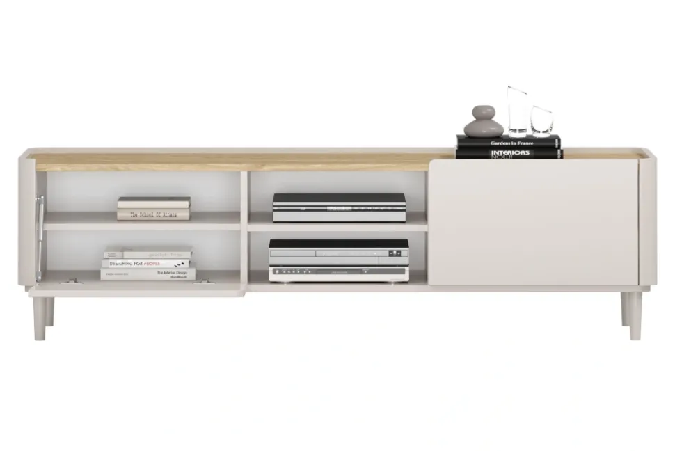 ELIVO RTV 170 1K1SZ - cashmere / dąb olejowany / nogi cashmere