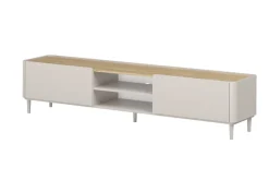 ELIVO RTV 220 1K1SZ - cashmere / dąb olejowany / nogi cashmere
