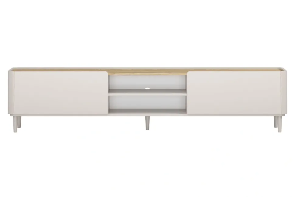 ELIVO RTV 220 1K1SZ - cashmere / dąb olejowany / nogi cashmere
