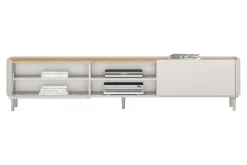 ELIVO RTV 220 1K1SZ - cashmere / dąb olejowany / nogi cashmere