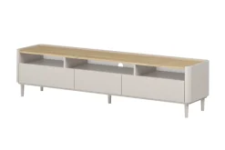 ELIVO RTV 200 1K2SZ - cashmere / dąb olejowany / nogi cashmere