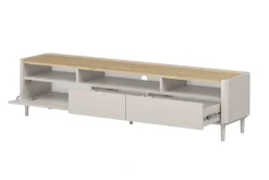 ELIVO RTV 200 1K2SZ - cashmere / dąb olejowany / nogi cashmere