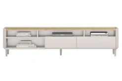 ELIVO RTV 200 1K2SZ - cashmere / dąb olejowany / nogi cashmere