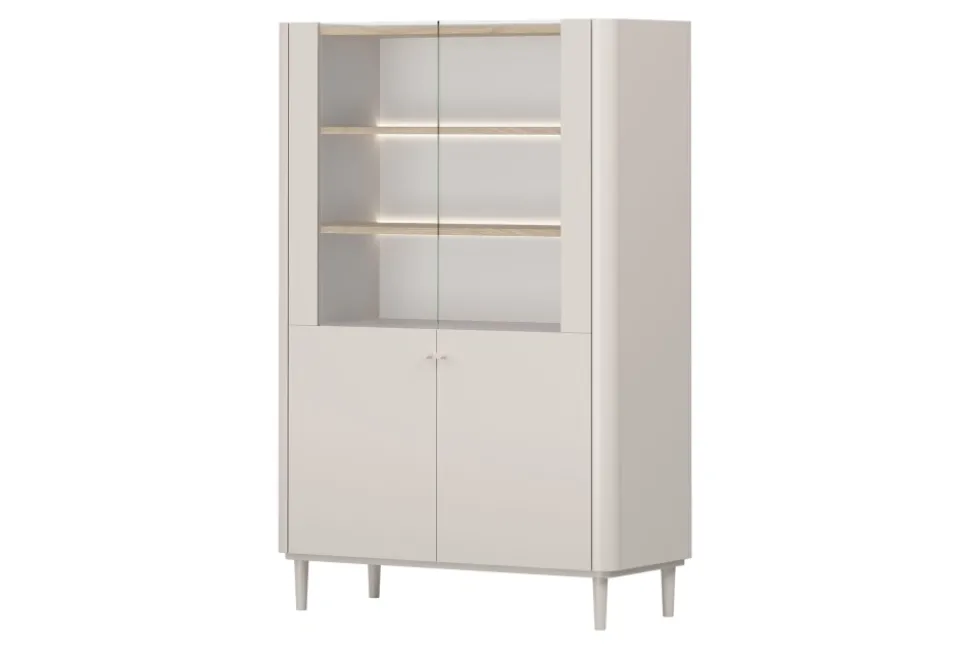 ELIVO WITRYNA 100 2D - cashmere / dąb olejowany / nogi cashmere
