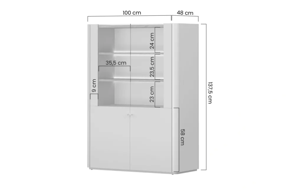 ELIVO WITRYNA 100 2D - eukaliptus / dąb baltic dune