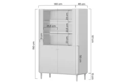 ELIVO WITRYNA 100 2D - eukaliptus / dąb baltic dune / nogi eukaliptus