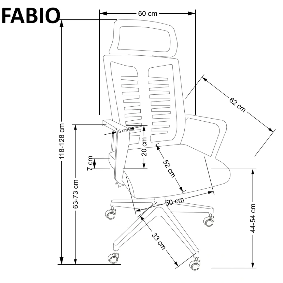 FABIO fotel gabinetowy czarny (1P=1SZT)1 sztuka