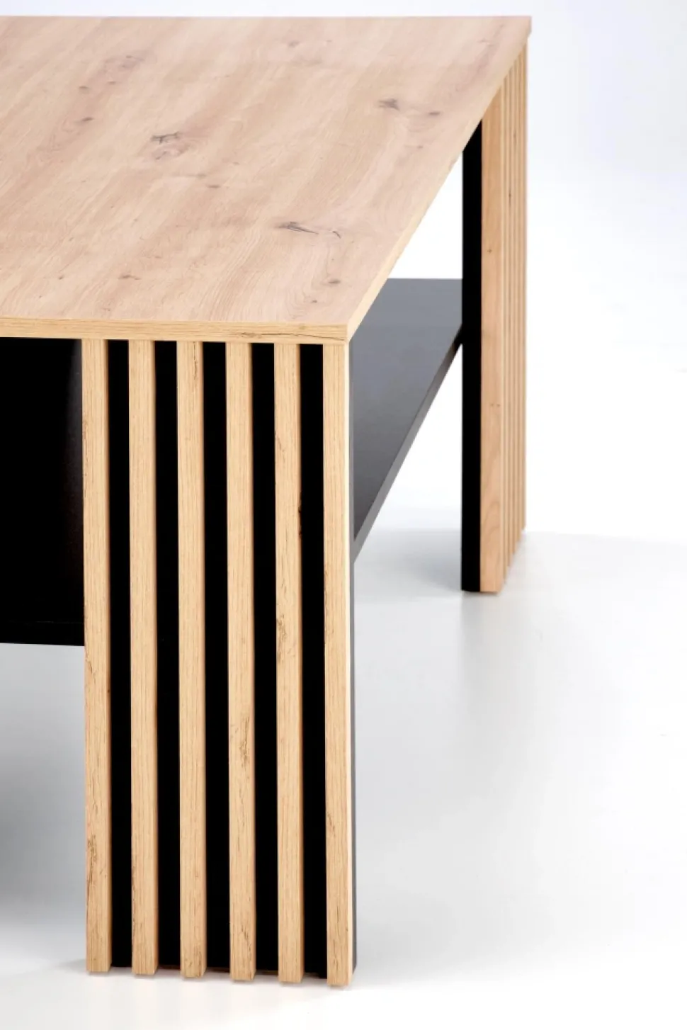 FEMINA ława dąb artisan/czarny (1p=1szt)1 sztuka