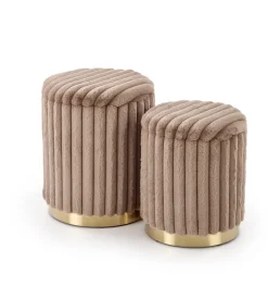 FIDO zestaw 2 puf, cappuccino / złoty (1p=1kpl)1 sztuka