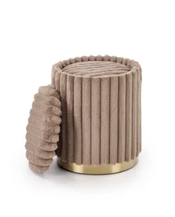 FIDO zestaw 2 puf, cappuccino / złoty (1p=1kpl)1 sztuka