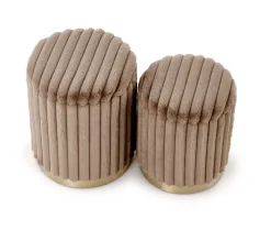 FIDO zestaw 2 puf, cappuccino / złoty (1p=1kpl)1 sztuka