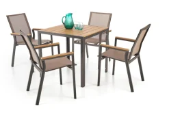 FIERRO krzesło, czarny / popielaty / brązowy (1p=1szt)1 sztuka