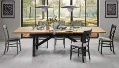 FIESTA stół rozkładany 200-280x100x77 cm dąb naturalny/czarny (3p=1szt)1 sztuka